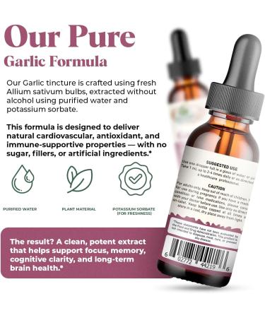 Amazing Botanicals Garlic Tincture Allium Sativum Herbal Extract High Potency Liquid Supplement (1oz) 1 Fl Oz (Pack of 1) - Buy Online on GoSupps.com