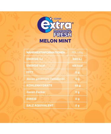 Extra Professional Fresh Chewing Gum - Melon Mint Flavored 50 Dragees - International Shipping Available - Buy Online on GoSupps.com