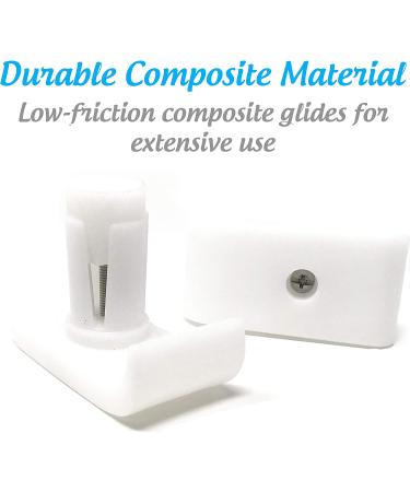 Top Glides Flexfit Universal Walker Ski Glides - White (2 Pairs) - Buy Online on GoSupps.com