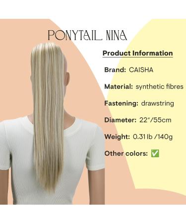 CAISHA 22 Synthetic Hair Ponytail Extension Natural Blonde with Highlights #16H613 PH528 - Buy Online on GoSupps.com