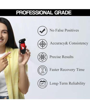 GREENWON Digital Breathalyzer Keychain Alcohol Tester with LCD Display - Portable Audible Alert Detector for Personal Use in GD/Black - Buy Online on GoSupps.com
