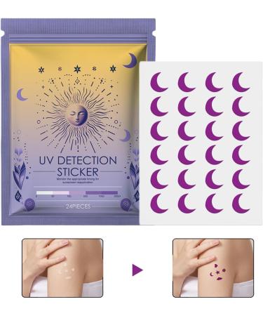 Geteawily UV Detection Stickers Sunblock Patches - Sunscreen Reminder Stickers Sun UV Sticker Sunblock Patches Sunscreen Stickers for UV Protection moon - Buy Online on GoSupps.com