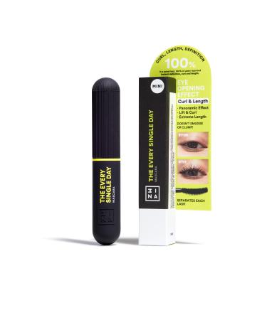 3ina 3INA MAKEUP The Every Single Day Mascara (mini) - Black - Volumizing and Stretchy - Long Lasting - Sensitive Eye Friendly Mascara - Vegan - Cruelty Free