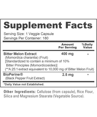 NusaPure Bitter Melon Extract 10 000 mg 180 Vegan Caps (100% Vegetarian Non-GMO Gluten-Free 10% Bitter Principles) Bioperine - Buy Online on GoSupps.com