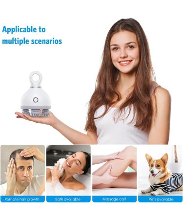 Brifit Electric Head Massage Device for Cats - USB Rechargeable 4 Massage Heads 3 Modes Waterproof - Perfect Pet Relaxation Gift - Buy Online on GoSupps.com