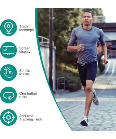 Wowlela 3D Pedometer - Accurate Step Tracking Clip-On Design Digital Target Monitor for Seniors & Kids - Buy Online on GoSupps.com