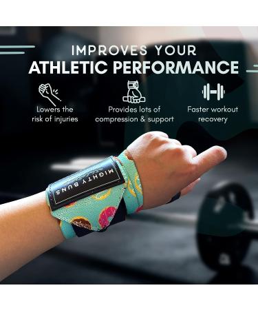 Womens Mint Wrist Wraps - Stylish & Supportive Brace for Heavy Lifting - Elastic with Thumb Loops (1 Pair) - Buy Online on GoSupps.com