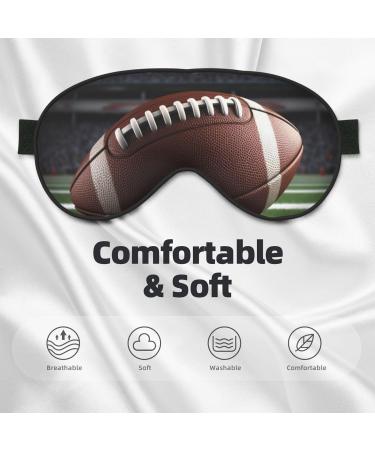 American Football Printed Soft Eye Mask - Zero Eye Pressure Travel Blackout Eye Mask for Comfortable Sleep - Buy Online on GoSupps.com