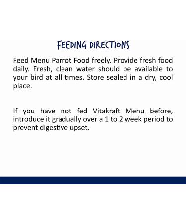How many birds can a 5-pound bag of Vitakraft Menu Vitamin Fortified Parrot Food for Macaws, Amazons, and Large Pet Birds feed - Buy Online on GoSupps.com