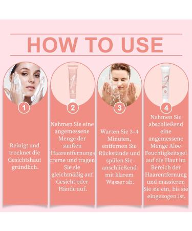 Clawrex Hair Removal Cream for Face 2 Pieces Womens Hair Removal Cream & Aloe Vera Gel Gentle Hair Removal Cream Moisturizing for Upper Lip Chin and Cheeks Effective Hair Removal - Buy Online on GoSupps.com