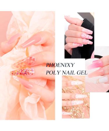 Poly Nail Gel Kit with 36W LED UV Lamp | 4 Colors Extension Gel, Slip Solution & Nail Art Tools | Beginner Starter Gift - Buy Online on GoSupps.com