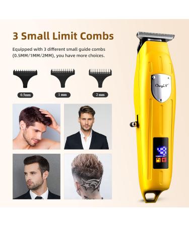 CkeyiN Hair Clippers for Men with Cordless Close Cutting T-Blade Trimmer Kit 6500RPM Professional Hair Cutting Kit Beard Trimmer Barbers Men Kids Clipper Set Rechargeable LED Display Grooming Kit Gold - Buy Online on GoSupps.com