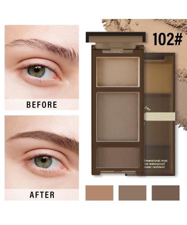Boobeen 3 Color Eyebrow Powder Palette - Waterproof Long-Lasting Brow Definer Makeup for Enhanced & Full Brows | Shop Internationally - Buy Online on GoSupps.com