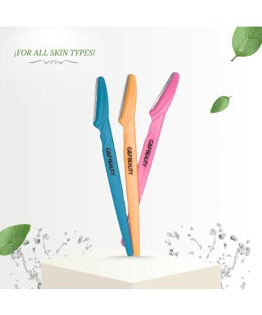 G&P BEAUTY Precision Face & Eyebrow Dermaplaning Kit | 3 Exfoliating Razors & Precision Covers | Perfect Gift for Women | International Shipping Available - Buy Online on GoSupps.com