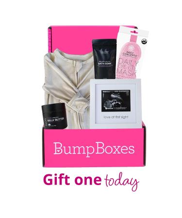 Bump Boxes 2nd Trimester Gift Set Complete Pregnancy Care Package with Belly Butter Bath Soak Baby Footed Sleeper Sonogram Frame and Eye Mask - Buy Online on GoSupps.com