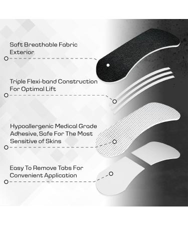 60 Ct Nasal Strips for Snoring - Extra Strength Anti-Snoring Solution & Nasal Congestion Relief - Universal Fit Nose Tape for Sensitive Skin - Black - Buy Online on GoSupps.com