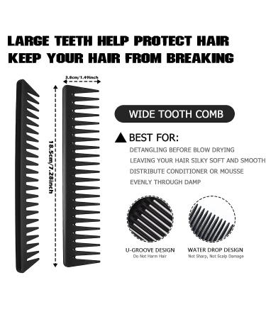 Detangling Brush Set for Curly Hair - Wide Tooth Comb for 3/4abc Natural Hair - 9 Row Nylon Bristle - Men, Women, Kids - Buy Online on GoSupps.com