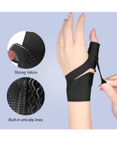 YUNYILAN Thumb Wrist Brace - Compression Sleeve for Arthritis Carpal Tunnel Support & Pain Relief - Elastic Wrist Support for Men & Women (Black - Right - Buy Online on GoSupps.com