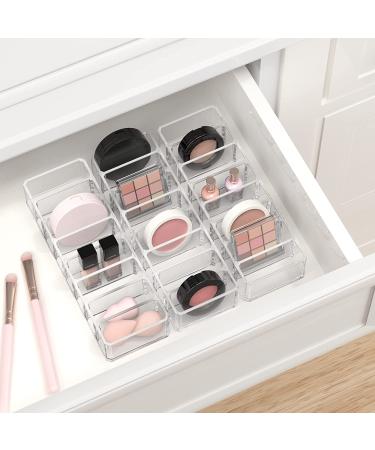 HBlife Clear Acrylic 8-Space Makeup Compact Organizer - Vanity Stand for Eyeshadows, Lipsticks, Skincare, Bathroom Display - Buy Online on GoSupps.com
