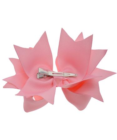 Summer Pure 5-Inch Flower Hair Bows for Girls & Toddlers - Pack of 12, Assorted Colors - Buy Online on GoSupps.com