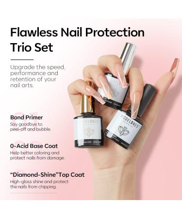 Modelones Gel Nail Polish Kit With 48w UV Led Nail Lamp Starter Kit 22 Pcs Nude Pink Soak Off Nail Gel Polish Set No Wipe Base & Top Coat Bond Primer Diy Home Nail Curing - Buy Online on GoSupps.com