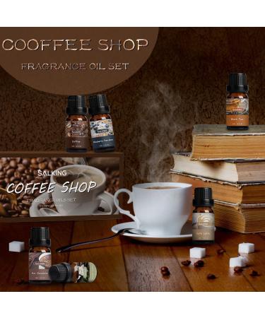 SALKING Coffee Shop Fragrance Oils Set - Scented Oils Gift Set for Soap & Candle Making - Blueberry Pancakes, Coffee, Hot Chocolate, French Vanilla, Black Tea - Caf Latte Aromatherapy - Buy Online on GoSupps.com