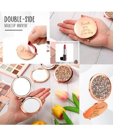 6 Pcs Thank You Teacher Appreciation Pocket Mirrors - Rose Gold Compact Travel Makeup Mirrors for CNA, Coworkers, Graduation Gifts - Buy Online on GoSupps.com