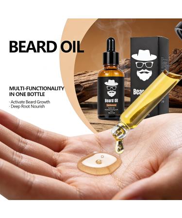  YSTJKD Men's Beard Oil Beard Growth Serum 30ml for daily beard care stimulates beard mustache and hair growth wood essential oil - Buy Online on GoSupps.com