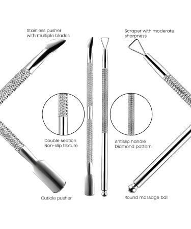 Cuticle Care Set with Cuticle Trimmer Pusher and Peeler: Professional Stainless Steel Nail Care Kit for Manicure and Pedicure Durable Cuticle Nipper Cutter Clipper Dead Skin Remover Tools (Black) - Buy Online on GoSupps.com