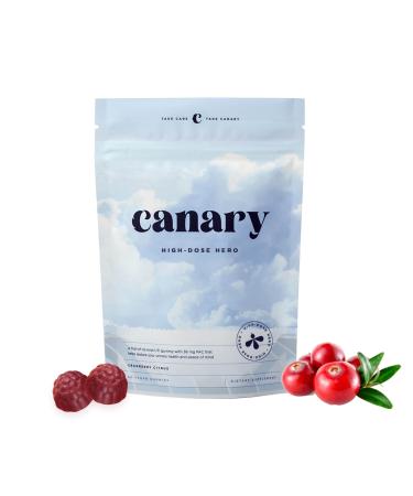 Canary High-Dose Hero - Urinary Tract Health Gummies Dietary Supplement Helps Cleanse & Protect Delicious Natural Cranberry Flavor 60 Gummies