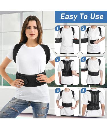 HFXBearArmor Posture Corrector- Adjustable Back Brace for Men and Women XL - Lumbar Support for Neck, Back, Shoulder Pain Relief - Buy Online on GoSupps.com
