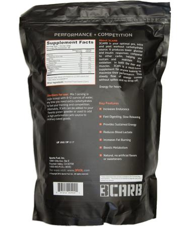 3CARB by SportsFuel | Fast Digesting Carbohydrate Supplement for Pre-Intra-Post Workout (Unflavored) - Buy Internationally - Buy Online on GoSupps.com
