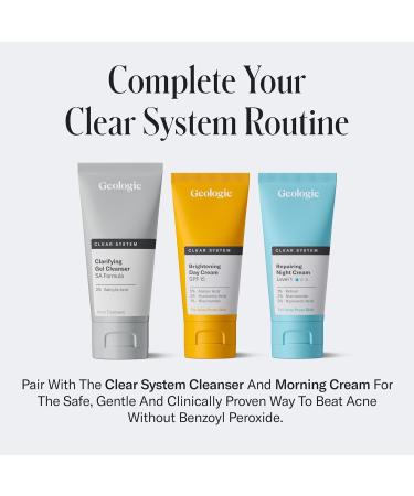 Geologie Acne Treatment Retinol Face Cream | Level 2 Repairing Night Cream for Acne-Prone Skin | Clear System 0.2% Retinol - Buy Online on GoSupps.com