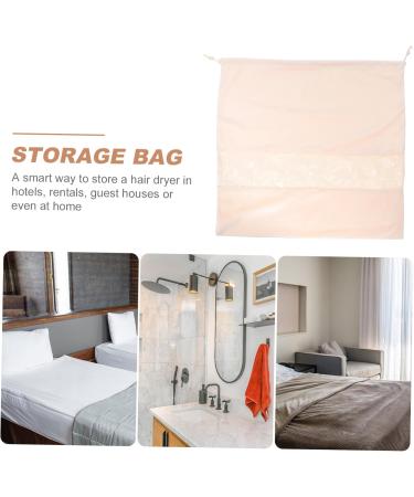 Baluue 2 Pcs Hair Dryer Storage Bag Drawstring Storage Bags with Window Travel Drawstring Bag Pvc Beige - Buy Online on GoSupps.com