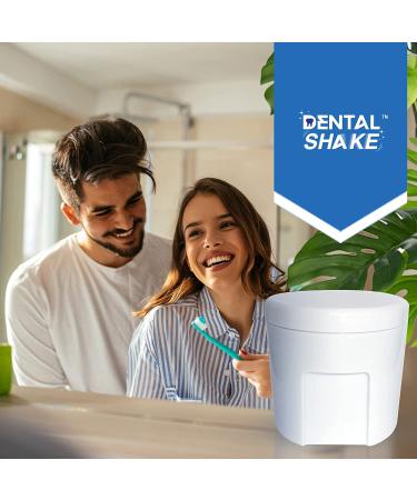 Dental Shake Denture Cleaning Case: Fastest Denture Cleaner Machine for Dentures, Mouth Guard, and Toothbrush - Compatible with Cleaning Tablets - Buy Online on GoSupps.com