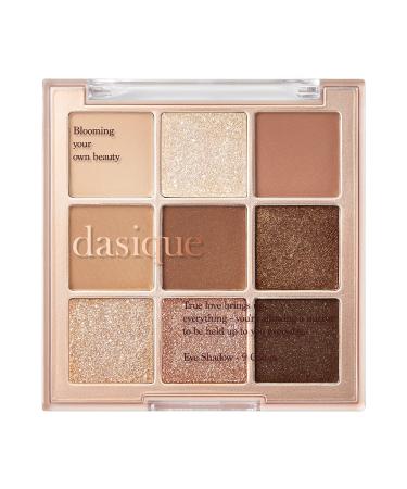 Dasique Shadow Palette 01 Sugar Brownie I Cruelty-Free I 9 Blendable Shades in Smooth Matte and Shimmer Finishes with Gorgeous Pearls