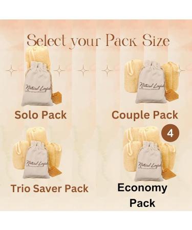 Exfoliating Body Scrubber Loofah Sponge - Natural Egyptian Bath & Shower Scrubbers for Face Back & Body - Biodegradable Luffa Wash Exfoliator - Eco Friendly No Toxic Chemicals Set of 1 - Buy Online on GoSupps.com