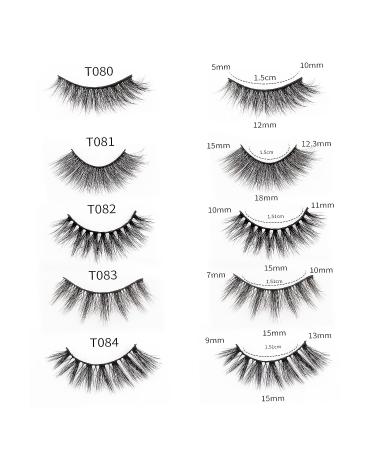 Dedbol 10 Pairs of 6D Artificial Fluffy Natural Mink Dramatic False Eyelashes - Style 4 - Buy Online on GoSupps.com