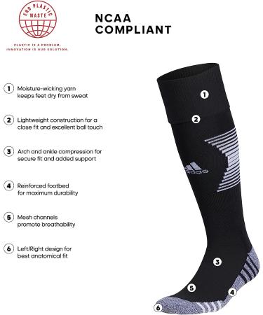 adidas Team Speed 3 Soccer OTC Medium Black/White - Best Performance Soccer Socks - Buy Online on GoSupps.com