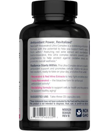 NeoCell Resveratrol Complex 1800 mg | 180 Capsules | Revitalizing Formula | Potent Antioxidant Supplement | Grape & Red Wine Extract - Buy Online on GoSupps.com