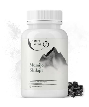 Shilajit Capsules | 1000mg Daily Dose | 120 Capsules (Highly dosed) | Natural Mumijo Shilajit Extract (10:1 Formula) | Natural Source of Minerals Fulvic and Humic Acid | Vegan + Lab Tested