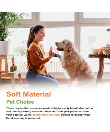 NeuWook Dog Socks 4 Pcs Rubber Anti-Slip Breathable Dog Paw Protector with Strap Puppy Dog Cat Socks Outdoor Indoor for Small Medium Large Dogs(S) S Grey - Buy Online on GoSupps.com