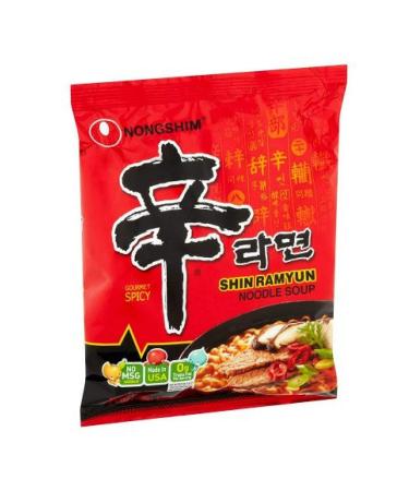 Nongshim Shin Ramen Gourmet Spicy Noodles 4.2 Ounce (Pack of 10) Nongshim Shin Ramyun Noodle - In BOOMQQ Packaging