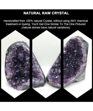 Natural Crystal Rough Natural Raw Amethyst Crystal Cluster Raw Amethyst Rock Quartz Crystals Geode Specimen Gemstone for Reiki Home Decor 300g-500g (Size : 300g-500g) - Buy Online on GoSupps.com