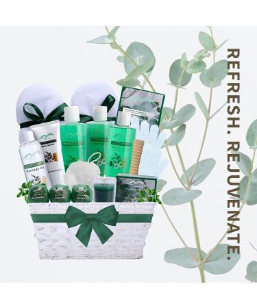 Spearmint Eucalyptus XL Bath & Body Spa Gift Basket - Natural & Sulfate Free Aromatherapy Set for Men & Women - Buy Online on GoSupps.com