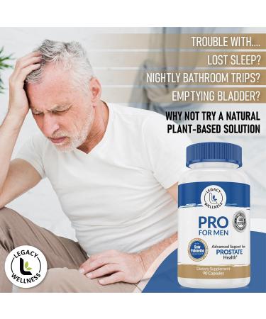 PRO Prostate Health Supplements For Men with Saw Palmetto Beta Sitosterol + Supports Healthy Urination & Flow Reduces Urges & Bathroom Trips So You Can Sleep Well + DHT blocker 90 Capsules - Buy Online on GoSupps.com