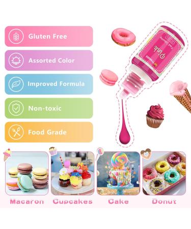 12 Colors x 10ml Food Coloring Set for Baking & Cake Decorating - Food Grade Dye for Fondant, Slime Making, DIY Supplies - 0.35 Fl. oz/Bottles - Buy Online on GoSupps.com
