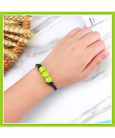 20 Pcs Tennis Charm Bracelets - Adjustable Wristbands for Girls, Women, and Teens - Sport Ball Bracelet for Tennis Party Favors and Gifts - Buy Online on GoSupps.com