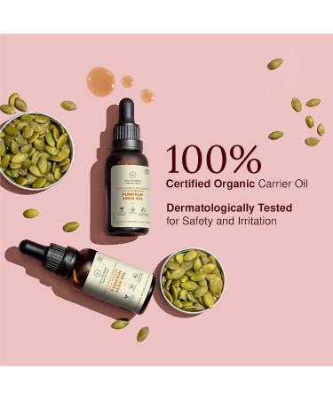 Juicy Chemistry Organic Cold Pressed Pumpkin Seed Oil - 30ml for Hair Growth & Skin Healing | 100% Natural Carrier Oil - Buy Online on GoSupps.com