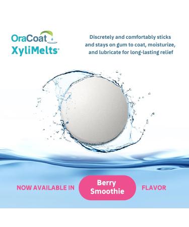 Oracoat XyliMelts for Dry Mouth Night Time or Day - Moisturizing Dry Mouth Adhering Discs Sugar Free with Xylitol 100 Count Berry Smoothie Flavor 8-Hour Relief Berry 100 Count - Buy Online on GoSupps.com
